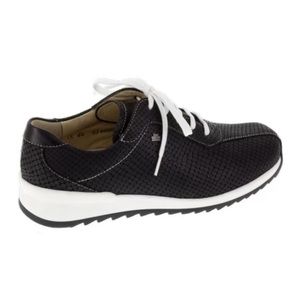 Finn Comfort “Sarnia Nero” Black Leather Shoes